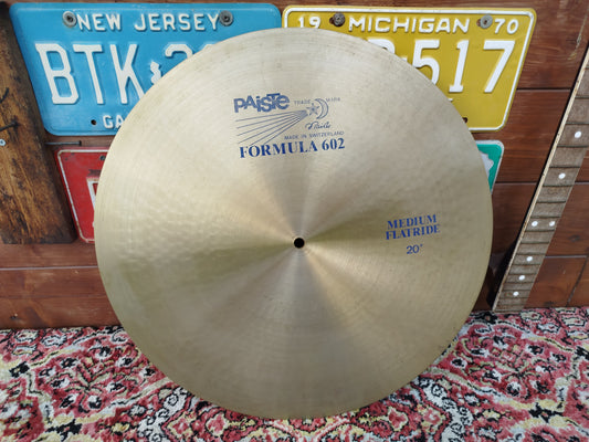 PAISTE Formula 602 Medium Flat Ride, 1982.