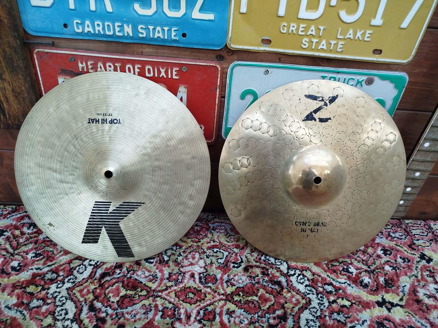 ZILDJIAN K/Z 13" hi hat, 1980's.