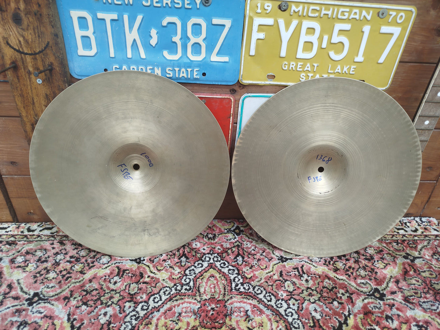 ZILDJIAN A 15" hi hat 1970s.