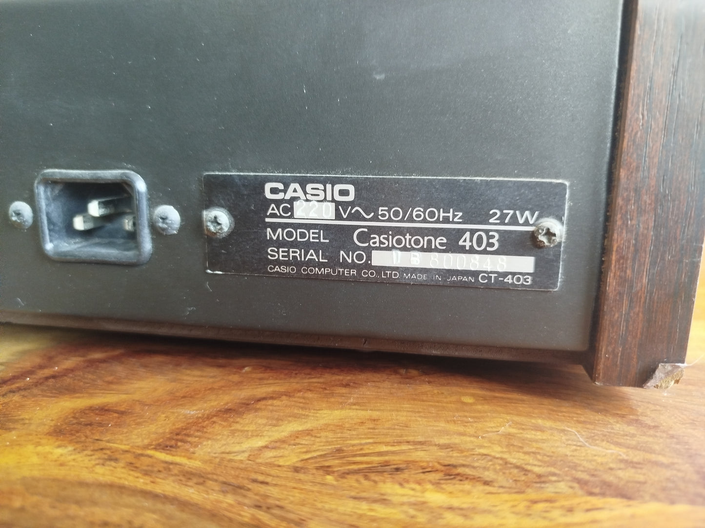 CASIOTONE 403, analog synth 1982.