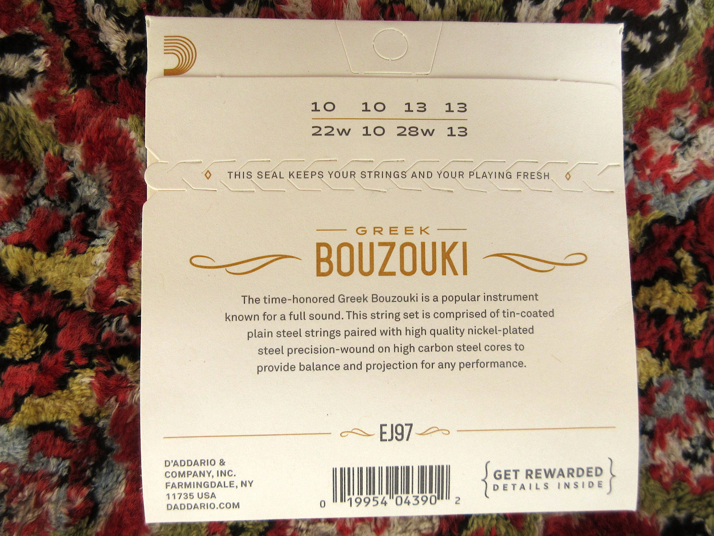 D'ADDARIO EJ97 Greek Bouzouki strings.