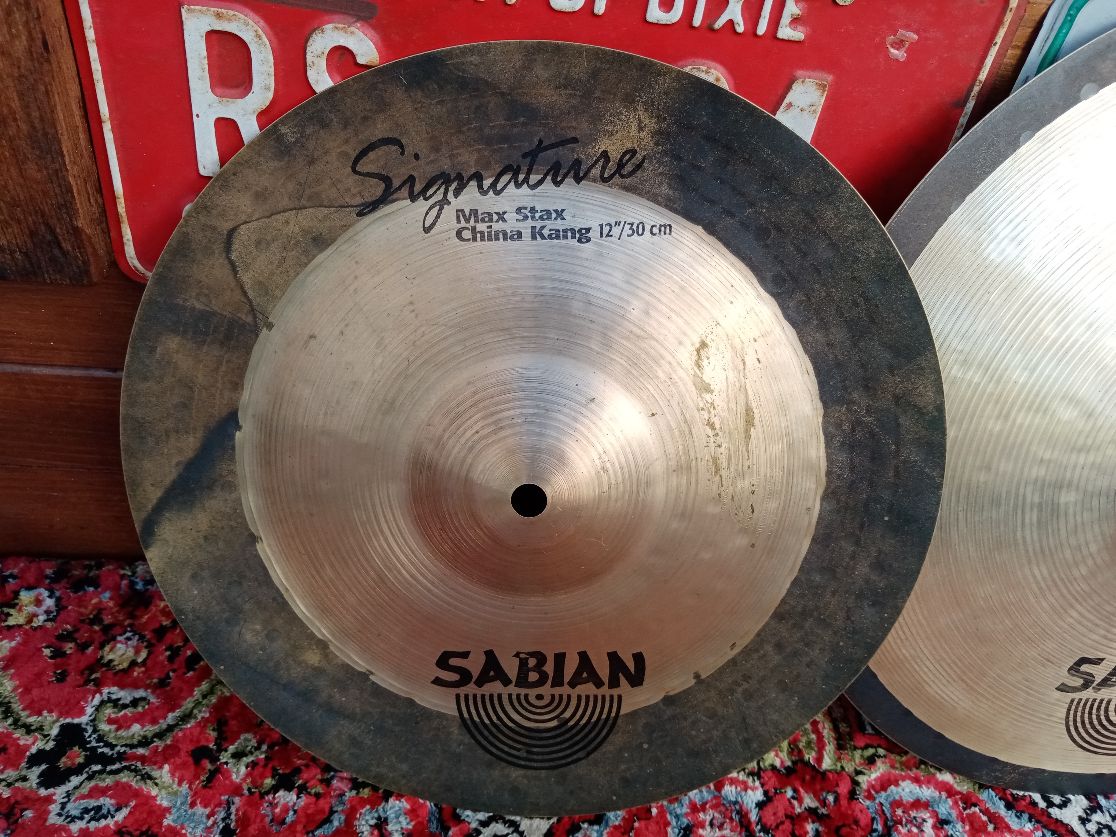 SABIAN Signature Max Stax 12” Kang + 14” Crash, usato.