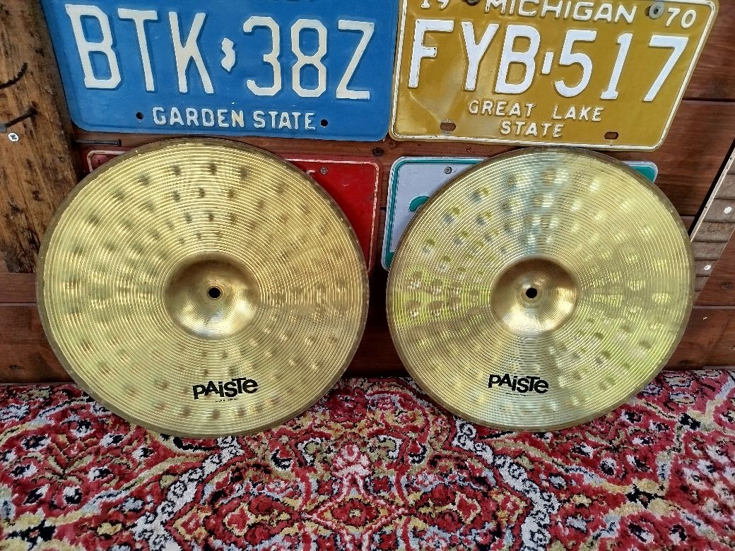 PAISTE Brass Tones 14” Hi Hat, usato.