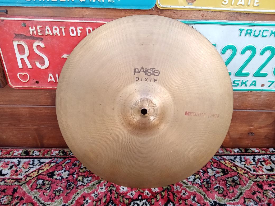 PAISTE Dixie 14” Medium Thin hi hat, 1975. Vintage.