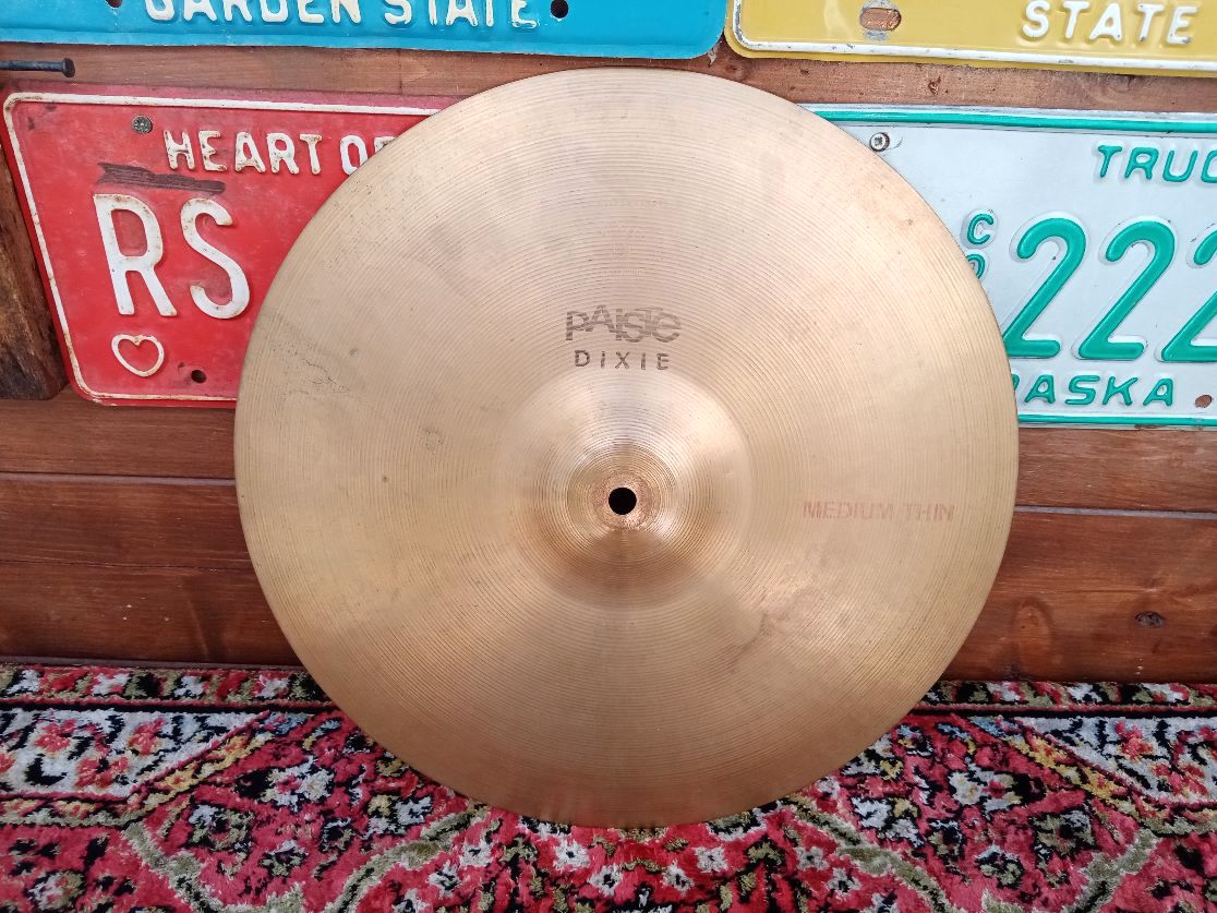 PAISTE Dixie 14” Medium Thin hi hat, 1975. Vintage.