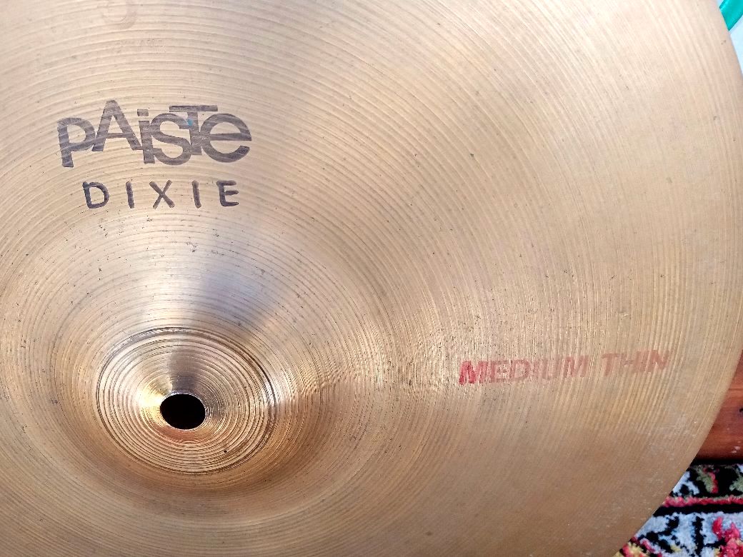 PAISTE Dixie 14” Medium Thin hi hat, 1975. Vintage.