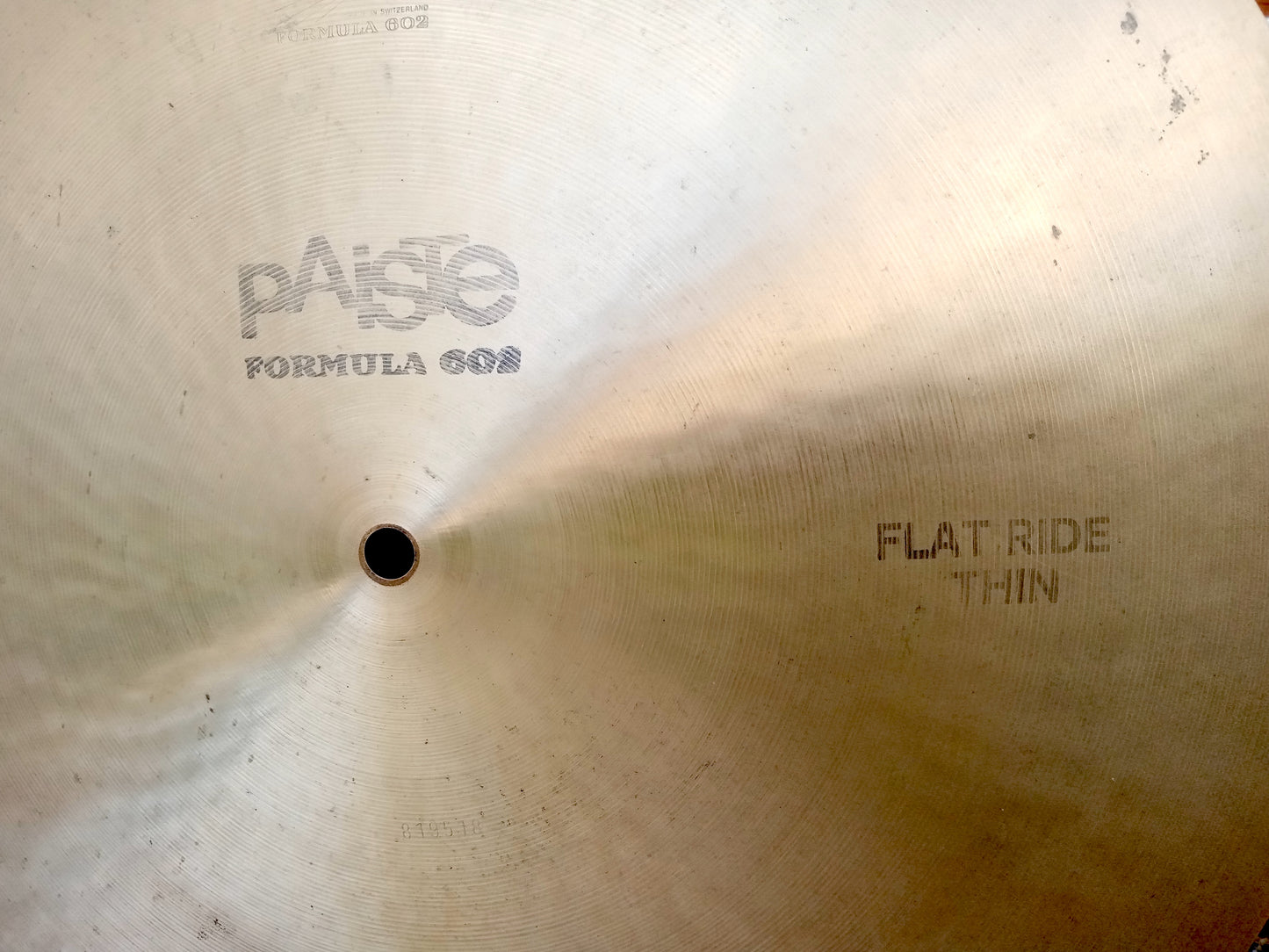 PAISTE Formula 602 Flat Ride Thin 18”, 1978.
