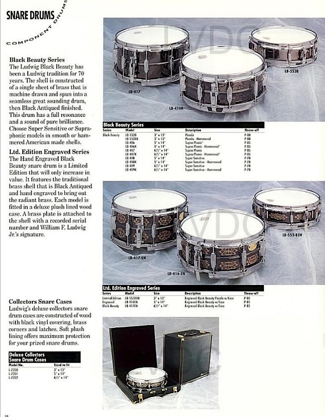 LUDWIG LB417EN Ltd Edition, 14x6,5”. 1992.