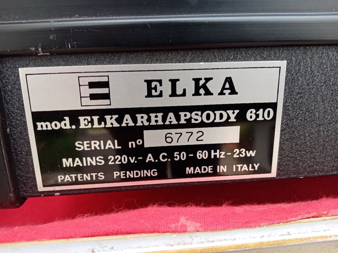 ELKA Rhapsody 610 String Machine, 1974.