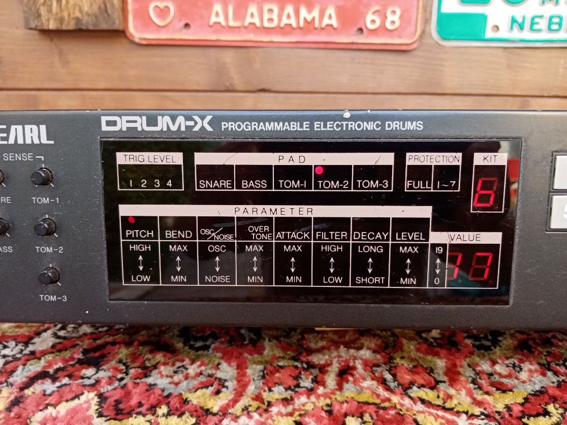 PEARL DRUM-X DRX-1 Programmable Electronic Drums, 1980s.