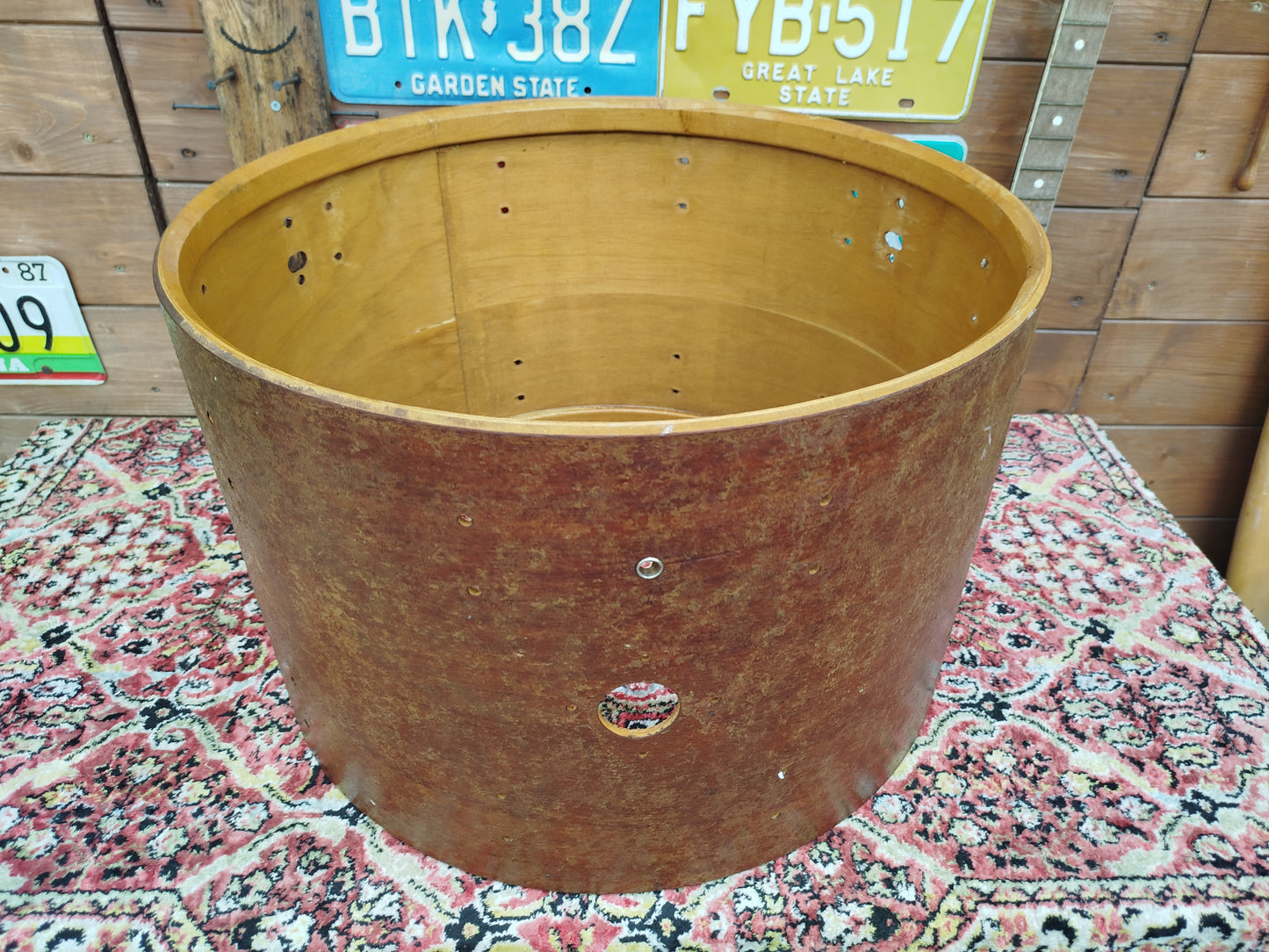 LUDWIG 22"x14" raw shell, 1970s.