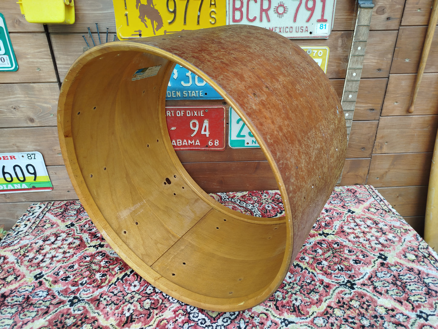 LUDWIG 22"x14" raw shell, 1970s.
