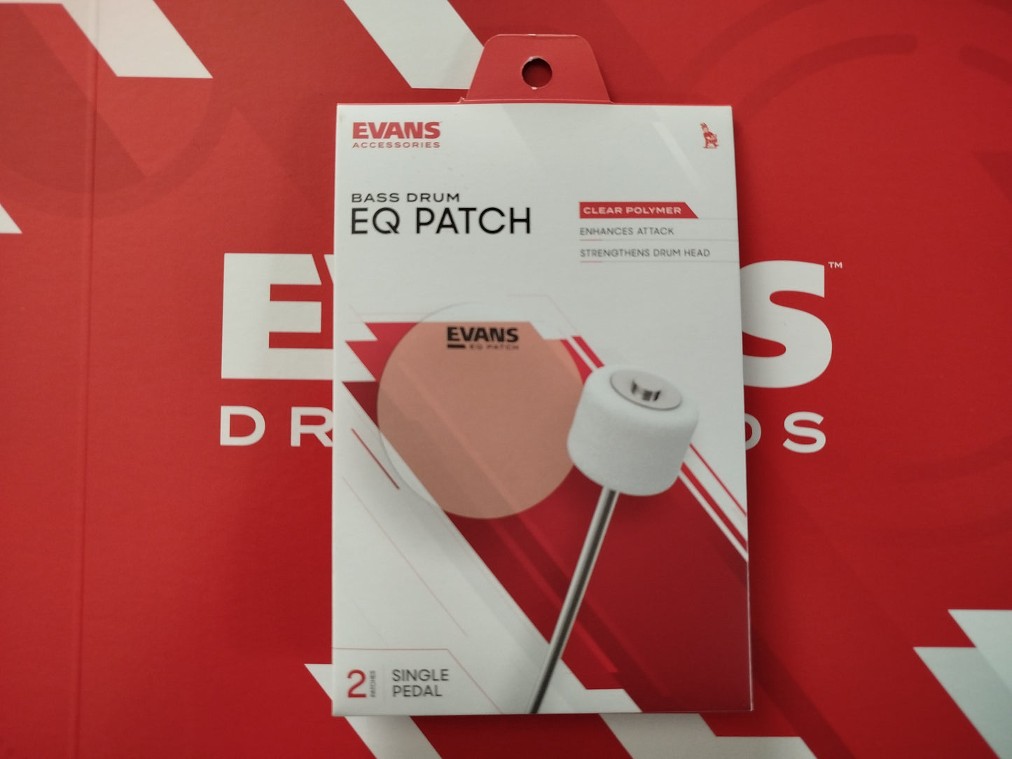 EVANS EQ Bass Drumhead Patch Clear.
