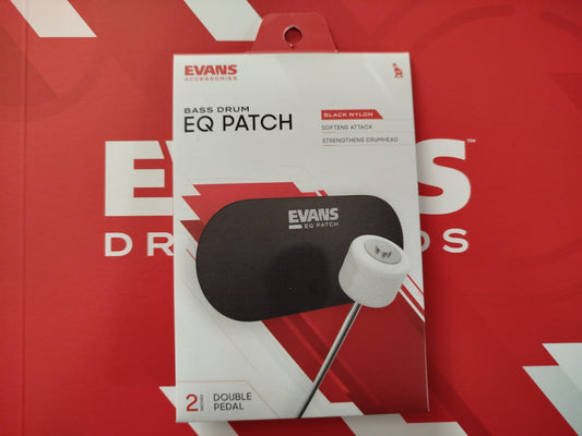 EVANS EQ Bass Drumhead Patch Black, Double Pedal