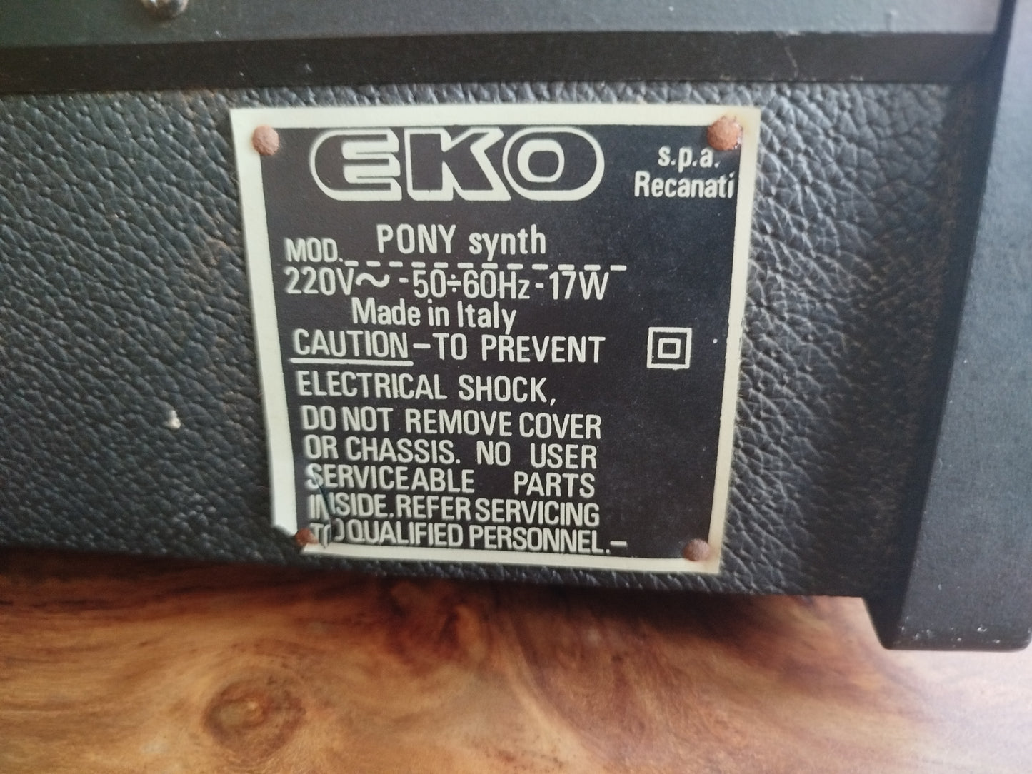 EKO Pony Synth 1981, vintage analog syntesizer.