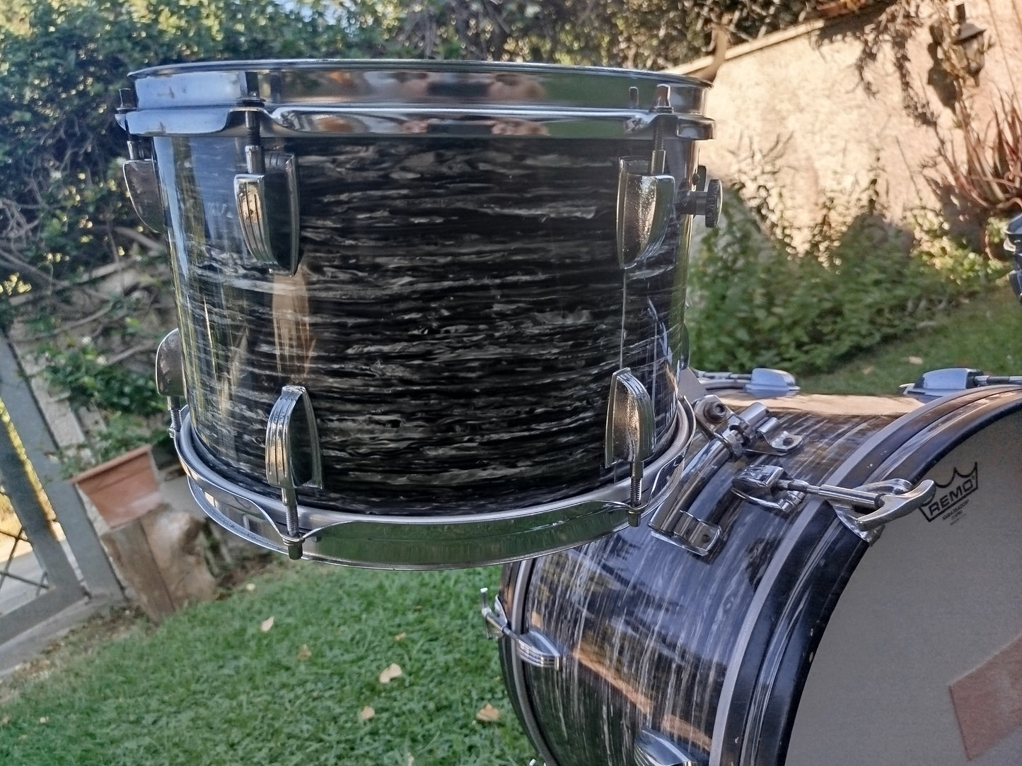 LUDWIG Downbeat Black Oyster Black, 1969.
