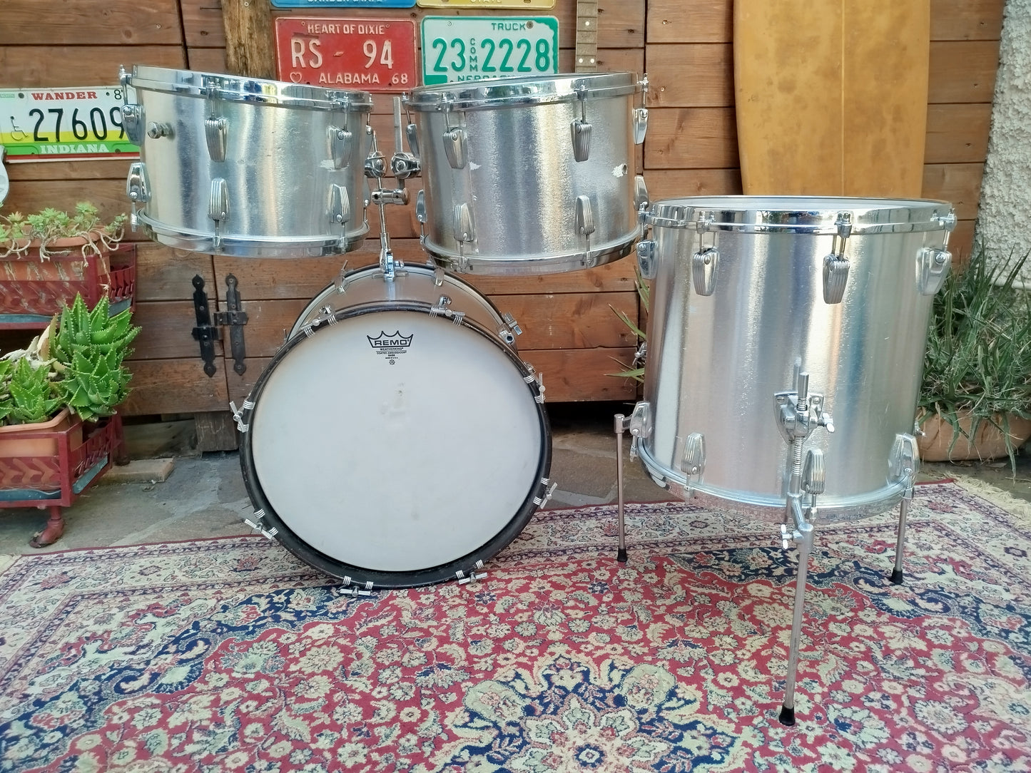 SUPER WOODING "President" Jazz set, 1970s.