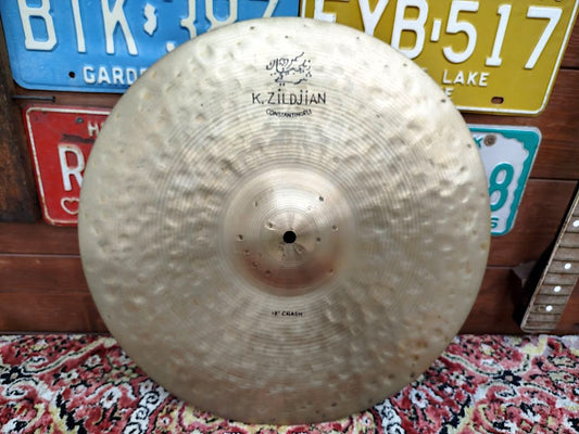 ZILDJIAN K Constantinople 18" Crash, usato, 2007.