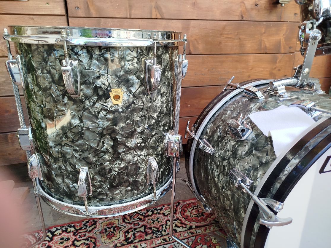 LUDWIG Jazzette 1969/70, Black Diamond Pearl. Vintage.