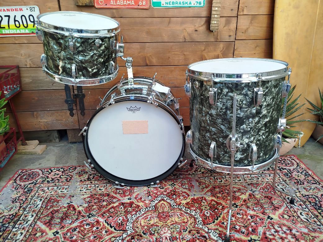 LUDWIG Jazzette 1969/70, Black Diamond Pearl. Vintage.