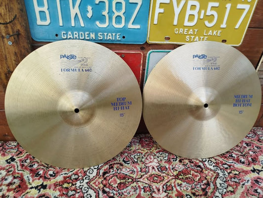 PAISTE Formula 602 15" Medium Hi Hat 1982.