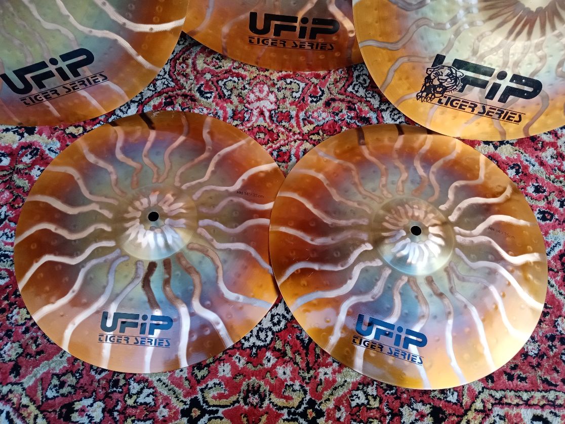 UFIP Tiger Set 14" Hi Hat, 16" and 18" Crash, 20" Ride.